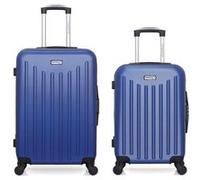 american travel - lot de 2 - valise weekend et valise cabine brooklyn - marine marine G