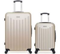 american travel - lot de 2 - valises grand format et cabine brooklyn - beige beige G