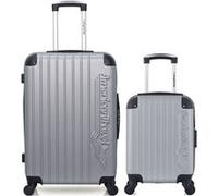 american travel - lot de 2 - valises weekend et cabine xxs budapest - gris gris G