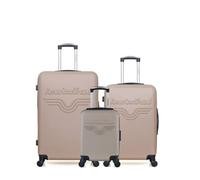 AMERICAN TRAVEL - LOT DE 3 - Valises grand format, weekend et cabine XXS CHELSEA - beige
