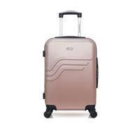 american travel - valise cabine abs queens 4 roues 55 cm - rose dore rose dore