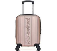 american travel - valise cabine xxs abs springfield 4 roues 46 cm - rose dore rose dore