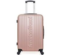 american travel - valise weekend abs springfield 4 roues 65 cm - rose dore rose dore