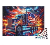 American Truck Art 1000 Teile Puzzle 1000 Teile Für Erwachsene Dickes Karton Brain Training Stressabbau Wanddekoration Heimdekoration Partyspiel 52x38cm/1000pcs
