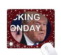 american trump président drôle d'image tapis de souris en hiver flocon de neige