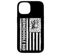 American USA Flag 4th July Mens Dads Bernedoodle Dog Lover Coque pour iPhone 14