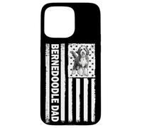 American USA Flag 4th July Mens Dads Bernedoodle Dog Lover Coque pour iPhone 15 Pro Max