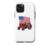 American USA Flag Tractor Farmer Coque pour iPhone 11 Pro