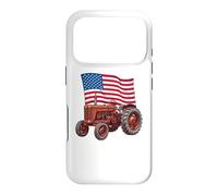 American USA Flag Tractor Farmer Coque pour iPhone 17 Pro