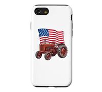 American USA Flag Tractor Farmer Coque pour iPhone SE (2020) / 7/8