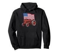 American USA Flag Tractor Farmer Sweat à Capuche