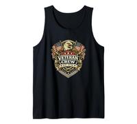 American Veteran Crew Est 1776 Eagle Shield Patriotic USA Débardeur