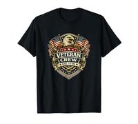 American Veteran Crew Est 1776 Eagle Shield Patriotic USA T-Shirt