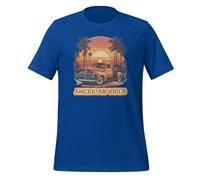American Vibes Vintage Truck Sunset Classic Cars T-shirt unisexe pour adulte, True Royal, XXL