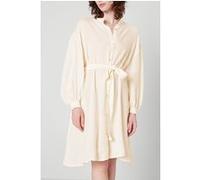 American Vintage Mao Collar Midi Shirt Dress Ecru Taille: XS/S | Robes Chemises Outlet | Femme | Marron