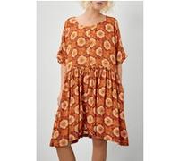 American Vintage Oversized Printed Midi Dress Anemone Retro Taille: XS/S | Robes Outlet | Femme