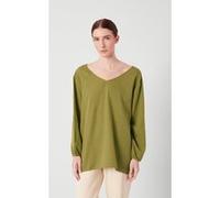American Vintage V Collar Longsleeves Trapeze Mid-length Top Wasabi Taille: XS/S | Chemisiers Outlet | Femme