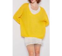 American Vintage V Collar Mid-length Loose Sweater Bouton D Or Taille: XS/S | Pulls en Maille Outlet | Femme
