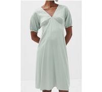 American Vintage V-neck Midi Dress With Short-sleeves Grisaille Taille: S | Robes Mini Outlet | Femme | Blanche