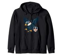 American Warrior Eagle Symbole de liberté et de Puissance Sweat à Capuche
