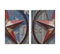 American Wastern Texas Star Étui de passeport de voyage avec emplacements pour cartes de crédit et fente pour carte d'embarquement pour voyage, carte d'identité familiale (20,3 x 13,7 cm)