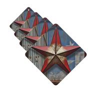 American Wastern Texas Star Lot de 4 cartes parfumées à suspendre pour armoire, salle de bain, voiture, aromathérapie, rétroviseur, désodorisant, longue durée