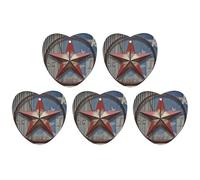 American Wastern Texas Star Lot de 5 feuilles d'encens parfumées à suspendre pour voiture, maison, voiture, décoration intérieure, forme d'amour, style noir