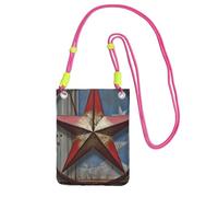 American Wastern Texas Star Sac à bandoulière pour téléphone portable pour homme et femme - Mini sac à main imperméable pour téléphone portable avec sangle réglable - Pochette de voyage pour téléphone