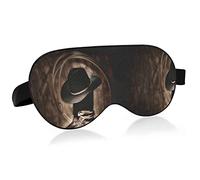 American West Cowboy Retro Black Hat Boots Masques pour les yeux Blocs de couverture Masque de sommeil léger Couverture d'abat-jour avec bandeau relaxant pour les yeux avec sangle de tête réglable pou