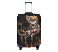 American West Rodeo Hat Housse de protection lavable pour bagage Motif chapeau de rodéo abstrait coloré, blanc, Medium