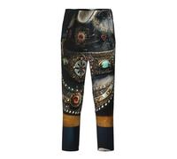 American West Rodeo Hat Imprimé Élégant Pantalon de pyjama doux Confortable Femmes Hommes Pantalon Fun Famille Assorti Décontracté Léger, Noir/blanc, M