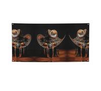 American West Rodeo Hat Print Bannière de fête polyvalente, décorations pour événements, Thanksgiving, fêtes d'anniversaire, etc
