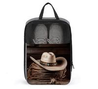American West Rodeo Sac à chaussures de voyage résistant à l'eau avec fermeture éclair Gris Taille unique moderne, gris, Taille unique, Moderne