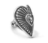 American West Sterling Silver Bold Heart Ring- Size 8 - Classics Collection