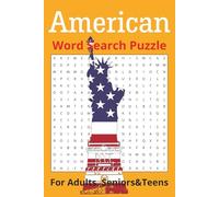 American word search puzzle: 55 themed American word search puzzle. North American puzzle. United States Word Search Puzzle | 6x9 inches, 110 pages | Gift for vacation, holidays and relaxing time