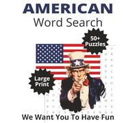 American Word Search: Word Search, Easy to Read, Large Print for Seniors and Adults, About American History, Landmarks, Parks, No Repeats | 8 x 11 ... for Vacations, Holidays and Free Times