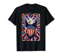 Americana Aigle Patriotique avec Bouclier T-Shirt Graphique avec Valeur
