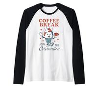 Americana Coffee Break Time Mascotte Vintage années 50 Manche Raglan