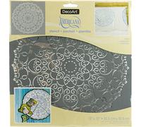 Americana Decor Pochoir napperon, bleu, 30,5 x 30,5 cm