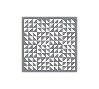 Americana Decor Triangle Patchwork Pochoir, Bleu, 12 x 30,5 cm