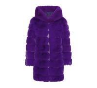 Americandreams - Blake Manteau Long en fausse fourrure - Femme - Vestes - Violet - Taille: 36 FR