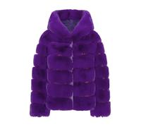 Americandreams - Blake Short Faux Fur Jacket - Femme - Vestes - Violet - Taille: 40 FR