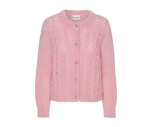 Americandreams - Frankie Cable Knit Cardigan - Femme - Pulls - Rose - Taille: 38 FR