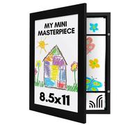 AmericanFlat 10x12.5 Frame d'art pour enfants - Front Loading Picture Frame contient 100 uvres d'art - Utiliser comme cadre 8,5x11 avec tapis -