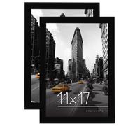 AmericanFlat 11x17 Image Ims in Black - Ensemble de 2 - Affichage en papier de taille juridique - Bois d'ingnierie avec verre rsistant aux Shat