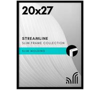 Americanflat 20x27 Picture Frame with Polished Plexiglass - Streamline Collection - Thin Border Picture Frame for Wall Display - Hanging Hardware Included - Black