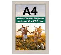 Americanflat A4 Picture Frame in Light Wood - Engineered Wood with Shatter Resistant Glass - Horizontal and Vertical Formats for Wall and Tabletop
