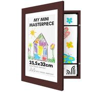 Americanflat Cadre Dessin Enfant à Changer A4 Acajou avec Passe-partout et 25,4 x 31,8 sans Passe-partout - Cadres avec Ouverture Frontale Pouvant Contenir 100 pièces