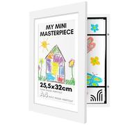 Americanflat Cadre Dessin Enfant à Changer A4 Blanc avec Passe-partout et 25,4 x 31,8 sans Passe-partout - Cadres avec Ouverture Frontale Pouvant Contenir 100 pièces