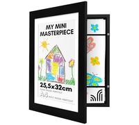 Americanflat Cadre Dessin Enfant à Changer A4 Noir avec Passe-partout et 25,4 x 31,8 sans Passe-partout - Cadres avec Ouverture Frontale Pouvant Contenir 100 pièces